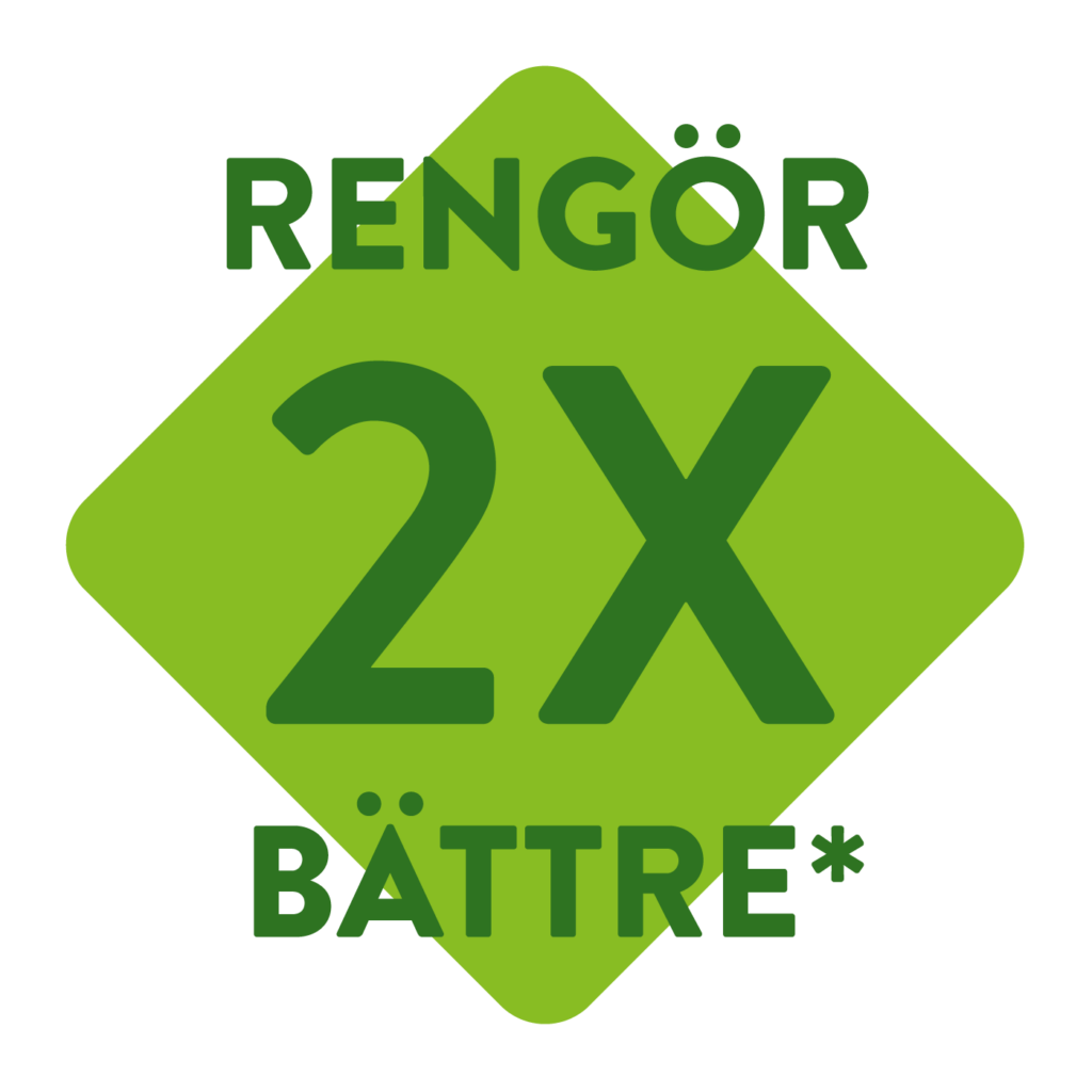 Rengör 2x bättre